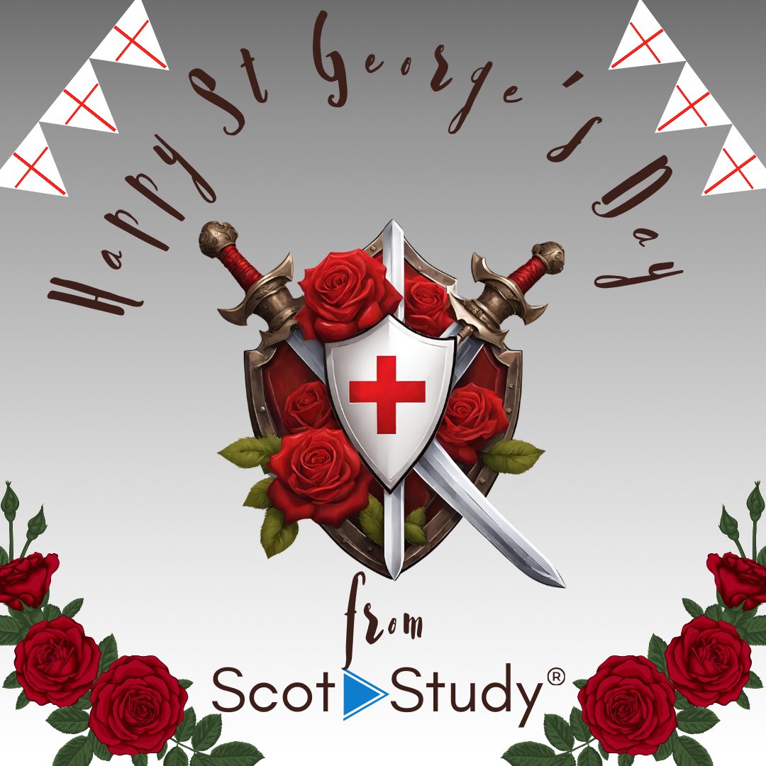 Sláinte mhath! Celebrating St. George's Day with a Scottish Twist! 󠁧󠁢󠁳󠁣󠁴󠁿
While St. George's Day traditionally celebrates England's patron saint, here at Scot Study, we see an opportunity to celebrate education and cultural exchange!

#StGeorgesDay #StudyAbroad