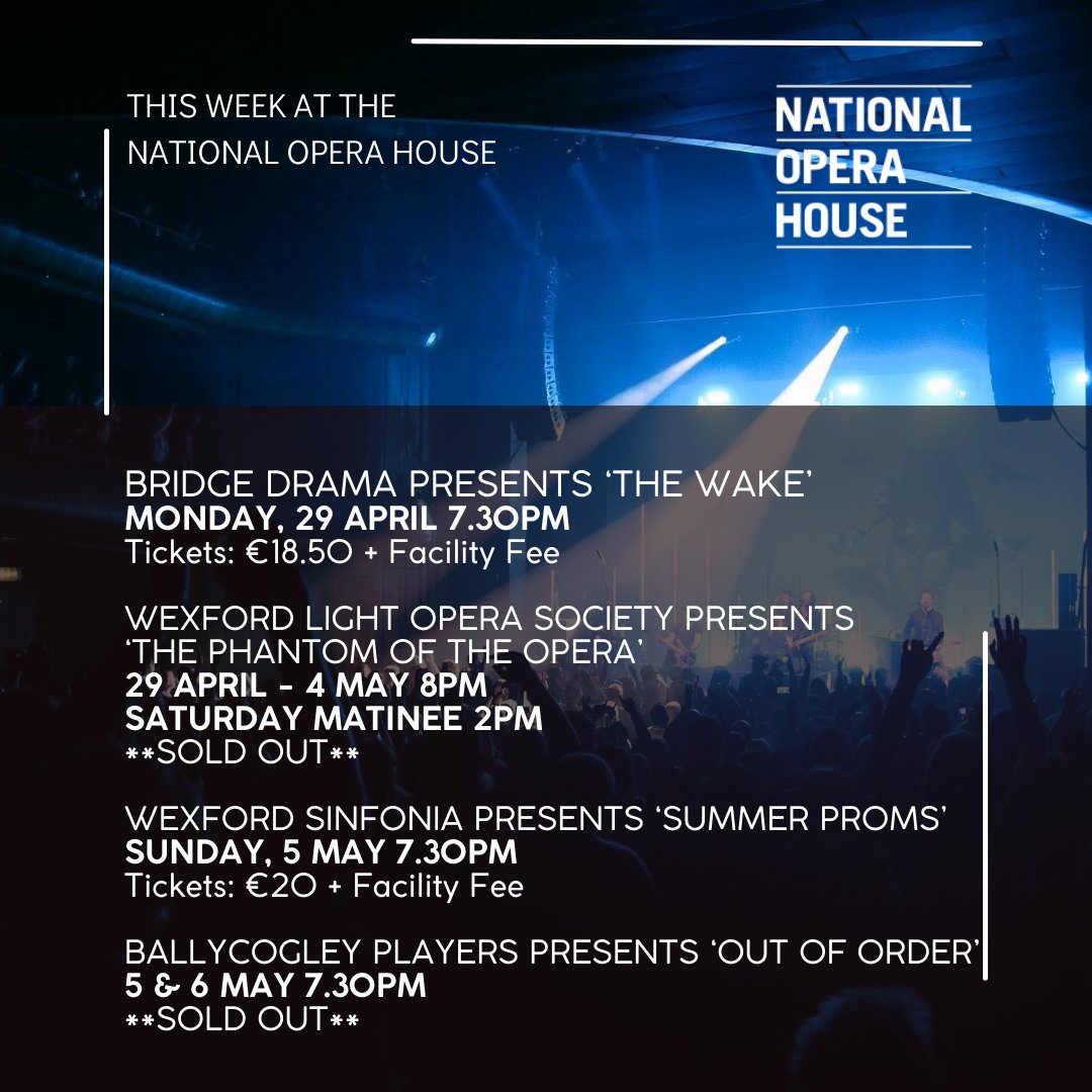 This week at the National Opera House. 😊 Find out more at nationaloperahouse.ie