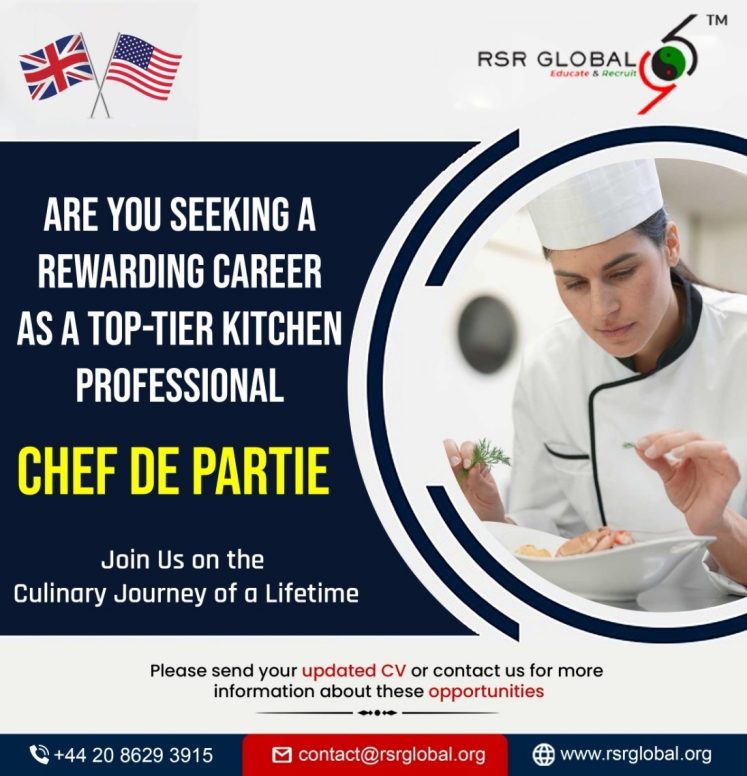 RSR Global - International Recruitment Consultancy
Visit - rsrglobal.org
Contact us - +44 20 8629 3915
Email us at - contact@rsrglobal.org

#RewardingCareer #toptier #kitchenprofessional #chefdepartie #CulinaryJourney #aboard #CulinaryVoyage #thrilling #opportunities