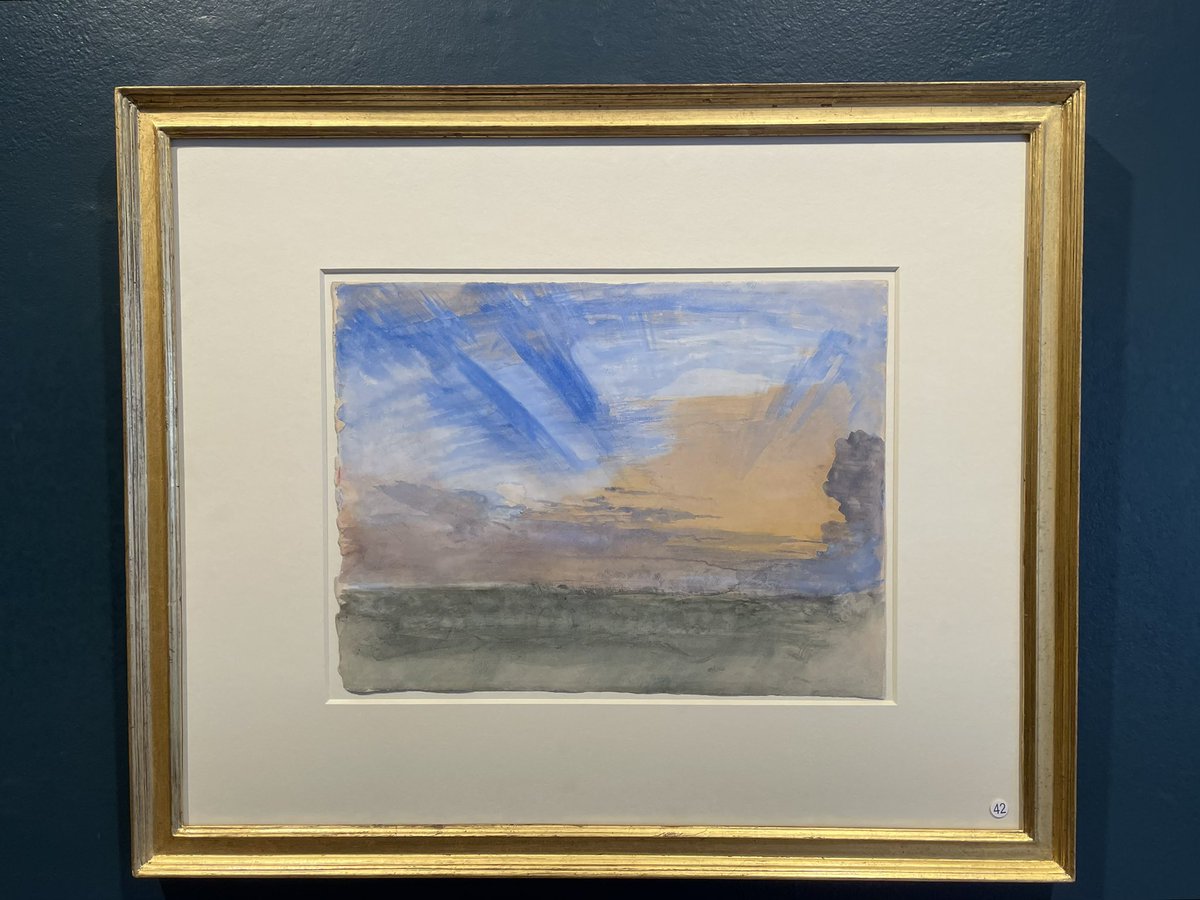 The star of the show, ‘Sunrise’ by John Ruskin, from our selling exhibition of drawings and watercolours by Ruskin continuing until Friday 3rd May #ruskin #johnruskin #britishwatercolours #britishart #art