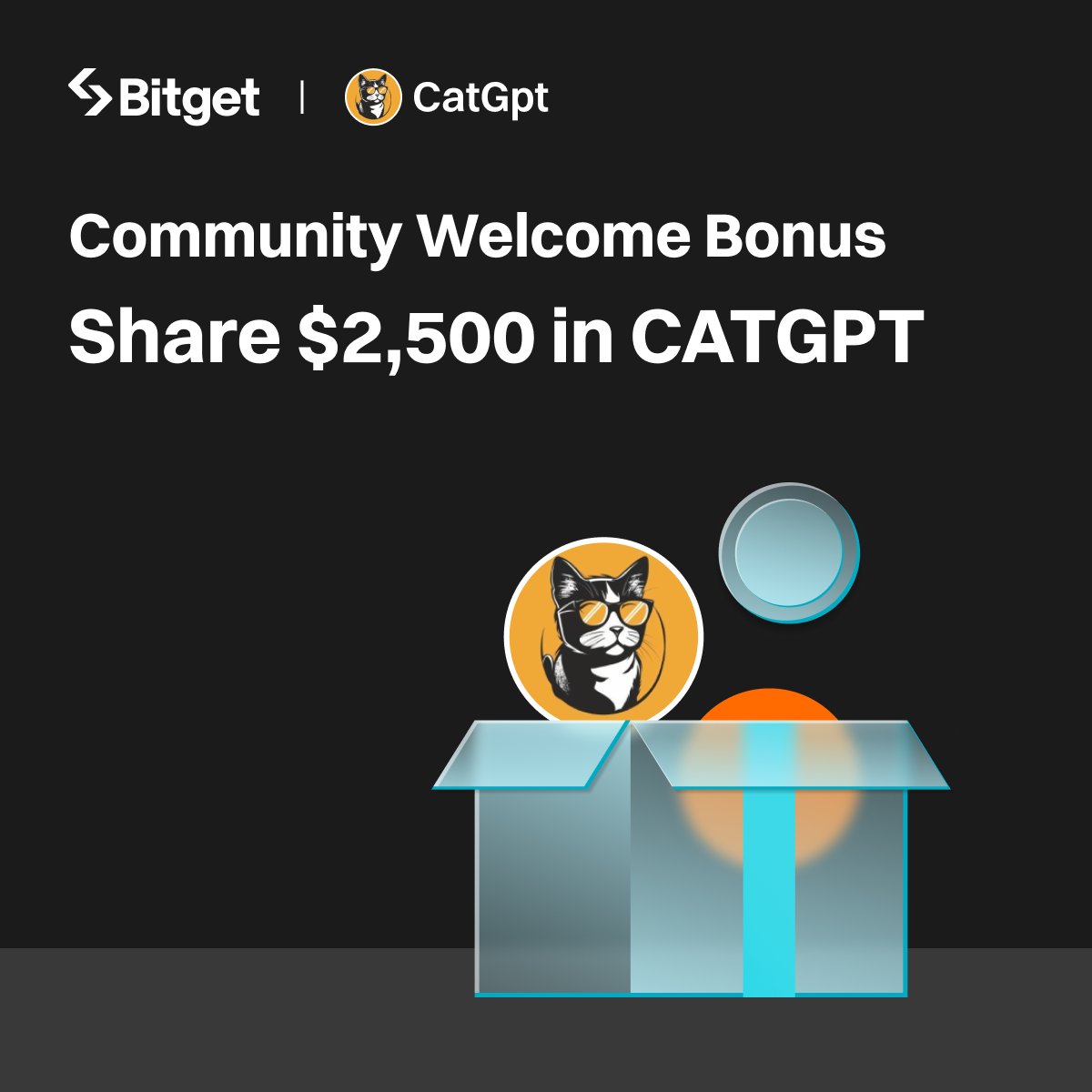 ✨ Join #Bitget x @CATGPT_MeMe now to earn your special $2,500 worth of $CATGPT! 📆 Apr 26, 7:00 - Apr 29, 7:00 (UTC) Start here👇 bitget.com/support/articl…
