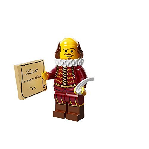 レゴ ミニフィギュアのウィリアム・シェイクスピアです。持っている本にはTo build or not to buildと書いてありますね。 #本の小物 buff.ly/1UeaWY4
