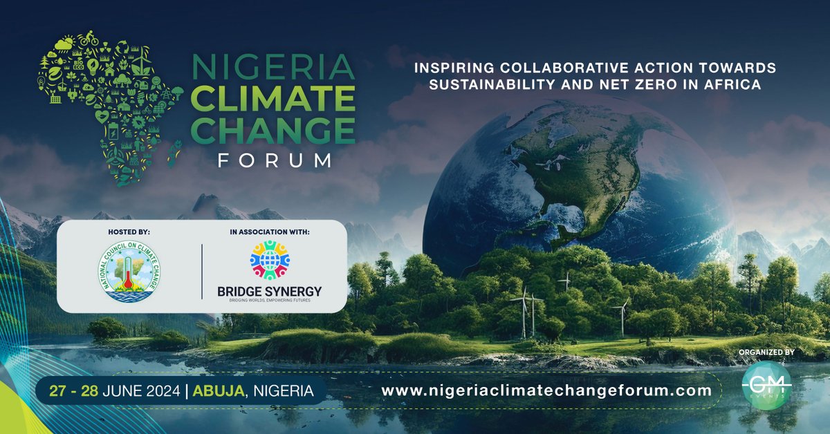 We are thrilled to invite you to the Nigeria Climate Change Forum, under the patronage of Dr. Salisu Dahiru, Director General, National Council on Climate Change on 27 - 28 June 2024 in Abuja, Nigeria. nigeriaclimatechangeforum.com/#register
#ClimateChange #GlobalWarming #Environment