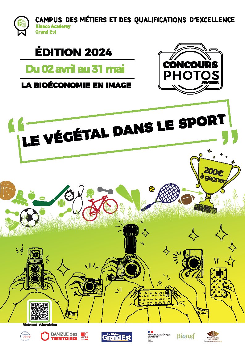 Université de Reims Champagne-Ardenne (@universitereims) on Twitter photo Le <a href="/CmqBioeco/">CMQ BioEco Academy</a> lance la 5ème édition de son concours photo "La bioéconomie en image" sur le thème "Le végétal dans le sport".
â–¶Concours ouvert Ă toutes et tous
Infos et inscriptions 👉vu.fr/mawDO Le <a href="/CmqBioeco/">CMQ BioEco Academy</a> lance la 5ème édition de son concours photo "La bioéconomie en image" sur le thème "Le végétal dans le sport".
â–¶Concours ouvert Ă toutes et tous
Infos et inscriptions 👉vu.fr/mawDO