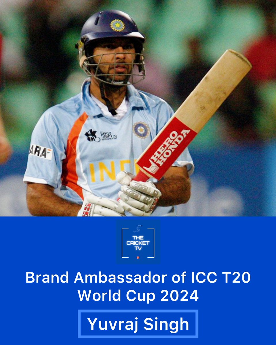 🚨 BREAKING 📰

Yuvraj Singh - The Brand Ambassador of ICC T20 World Cup 2024. 🔥🇮🇳

#YuvrajSingh #India #INDvPAK #INDvsPAK #T20WorldCup #T20WorldCup2024 #Cricket