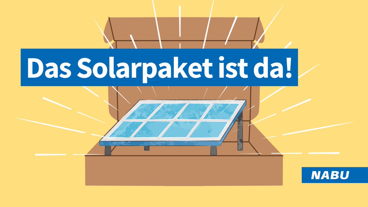 Die Sonne scheint und wir haben Good 🆕s für die #Solarenergie 🌞! Nach der Verabschiedung des #Solarpaket|s im Bundestag berät sich heute der Bundesrat. Dadurch bekommen wir mehr Solardächer und #Solarparks mit verbindlichen ökologischen Mindeststandards! dnr.de/presse/pressem…