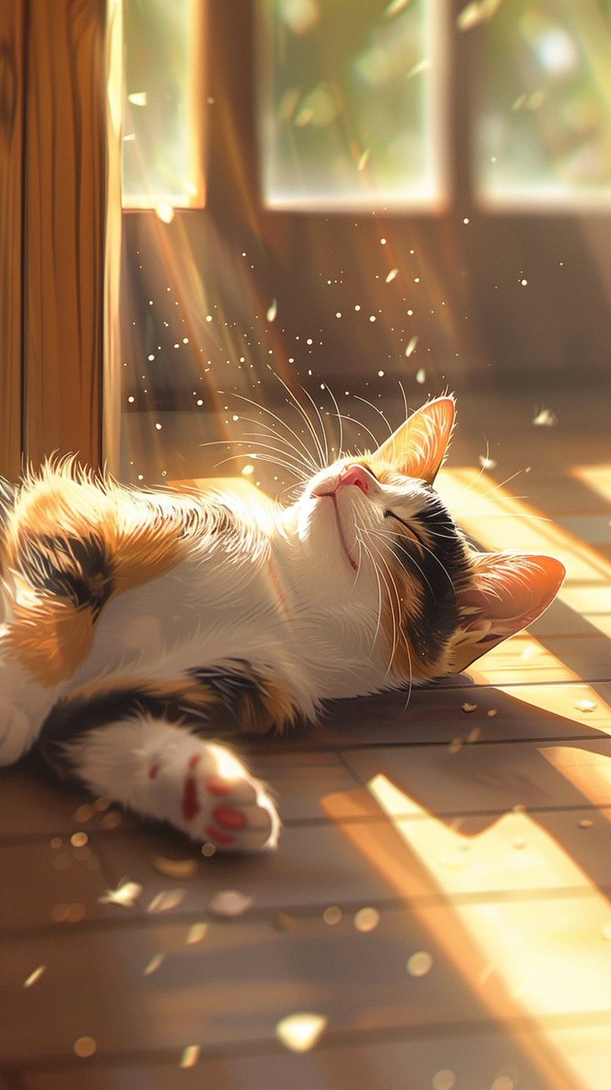 “Whisker Wonderland: Serenity in the Sun’s Embrace”. 🌞🐾