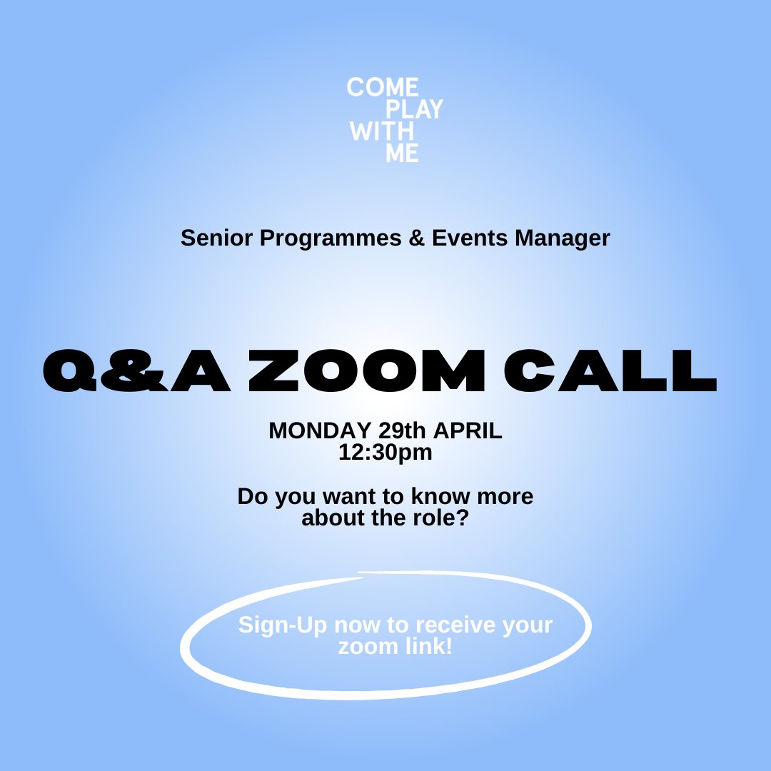 We're also hosting a Q&A on Monday 29th April, at 12:30pm lunchtime - you can find out more, ask questions in advance and see if the role is right for you by signing up here: vnokddeeh8j.typeform.com/to/uIn2tPoq