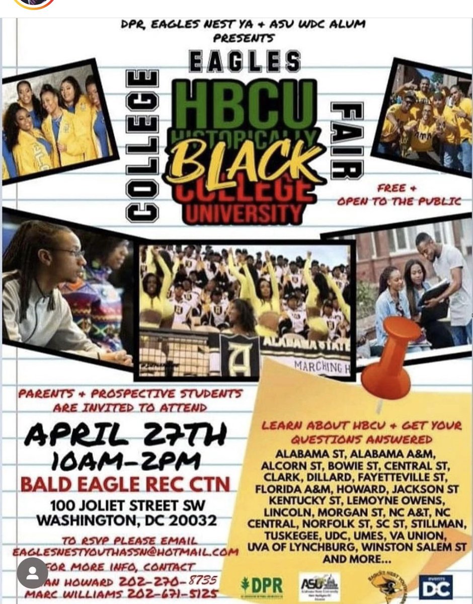 Happy to feature to tomorrow’s #HBCU Fair 10-2 in SW DC!