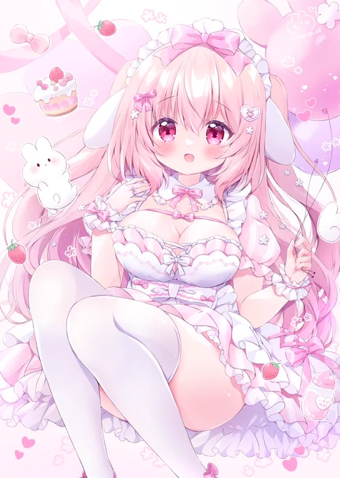 ふわふわぴんくかわいい女の子を描くのが好きです #私はこういう絵描きです見た絵描き全員参加 