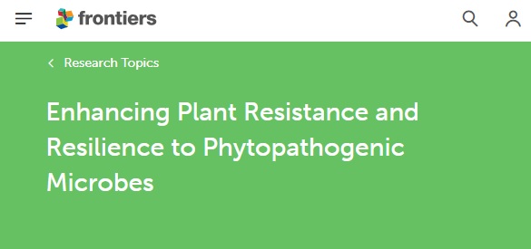 Soy Topic Editor en un nuevo tema en Frontiers in Plant Sciences <a href="/FrontiersIn/">Frontiers</a> . Damos la bienvenida a artículos de investigación originales, y de revisión sobre los mecanismos de defensa de las plantas contra fitopatógenos, así como las interacciones huésped-patógeno.