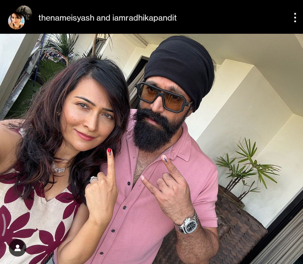 Boss New Instagram Post Mr And Mrs Ramachari ♥️ #ToxicTheMovie #YashBOSS @TheNameIsYash