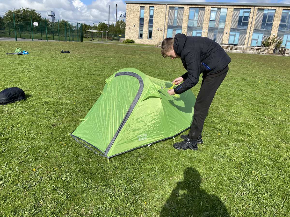 Our Bronze and Silver Duke of Edinburgh teams have enjoyed practicing tent assembly this morning! @DofE  #Personaldevelopment #newskills #Future