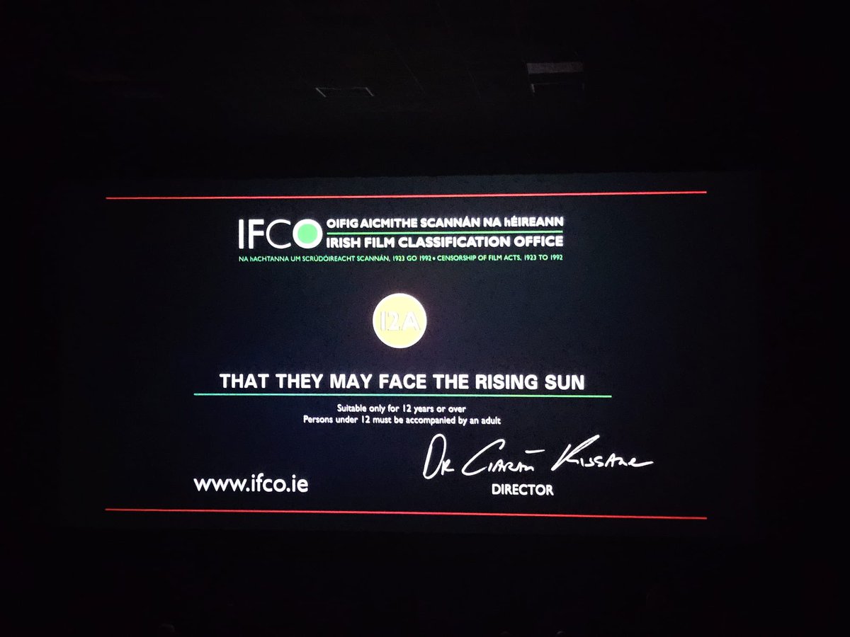 Full house in @SGCDungarvan last night for the premiere of new Irish film 'That They May Face The Rising Sun' organised by Dungarvan Lions Club in aid of The Palliative Care Unit at Dungarvan Community Hospital! A great movie & a massive well done to Dungarvan Lions! 👏 @HSELive