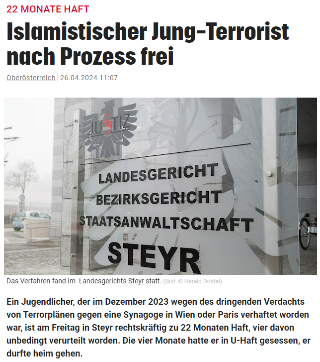 Der 2. Justizskandal heute @Alma_Zadic !
Nur 4 Monate unbedingt für einen TERRORISTEN?