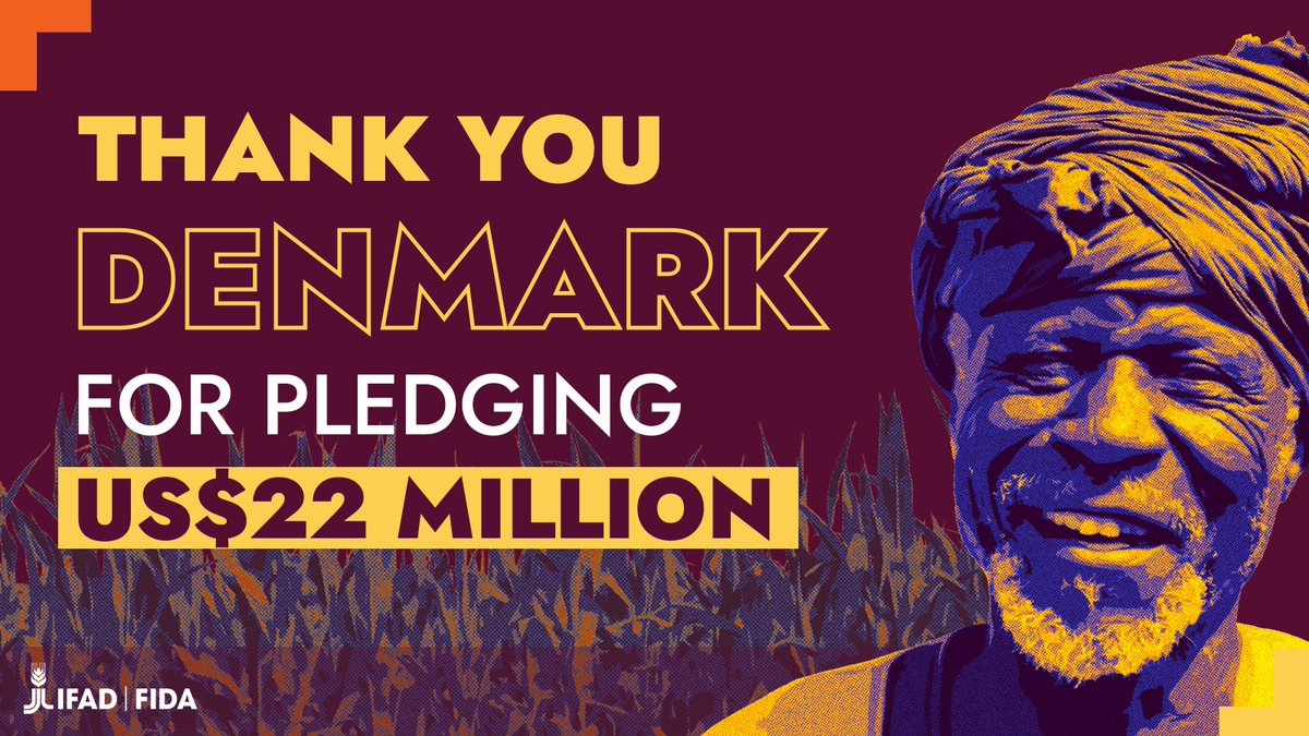 🙌 Thank you, #Denmark, for your invaluable contribution to IFAD and your support for additional climate contributions! Your pledge strengthens our efforts to combat hunger, poverty, and climate change, creating a more sustainable and resilient future for all.