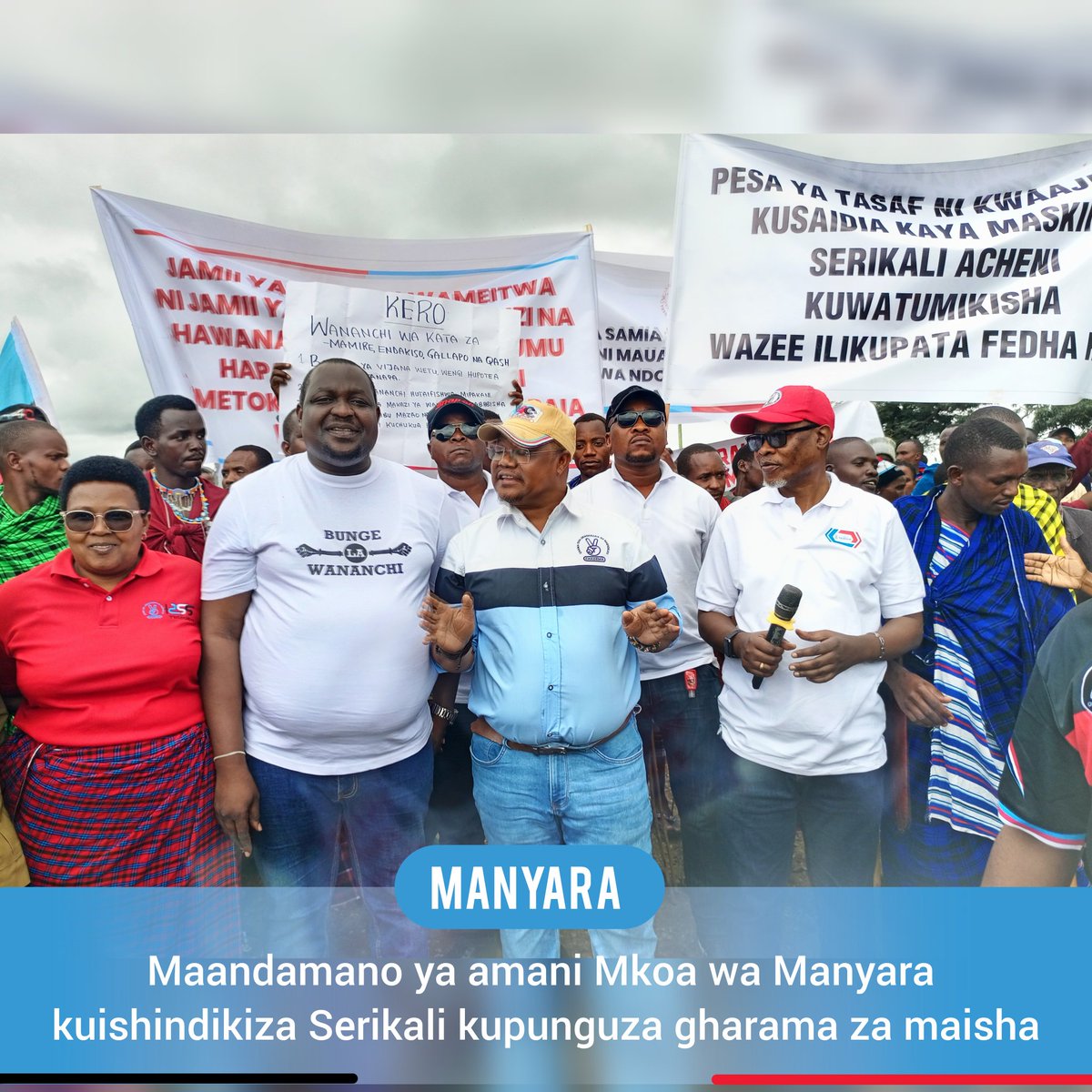 Makamu Mwenyekiti (CHADEMA) Bara Mhe. @TunduALissu Lissu akiongoza Maandamano ya Amani yanayofanyika katika Makao Makuu ya Mkoa wa Manyara yaliyopo jimbo la Babati Mjini leo ijumaa Aprili 26, 2024. #MaandamanoyaAmani