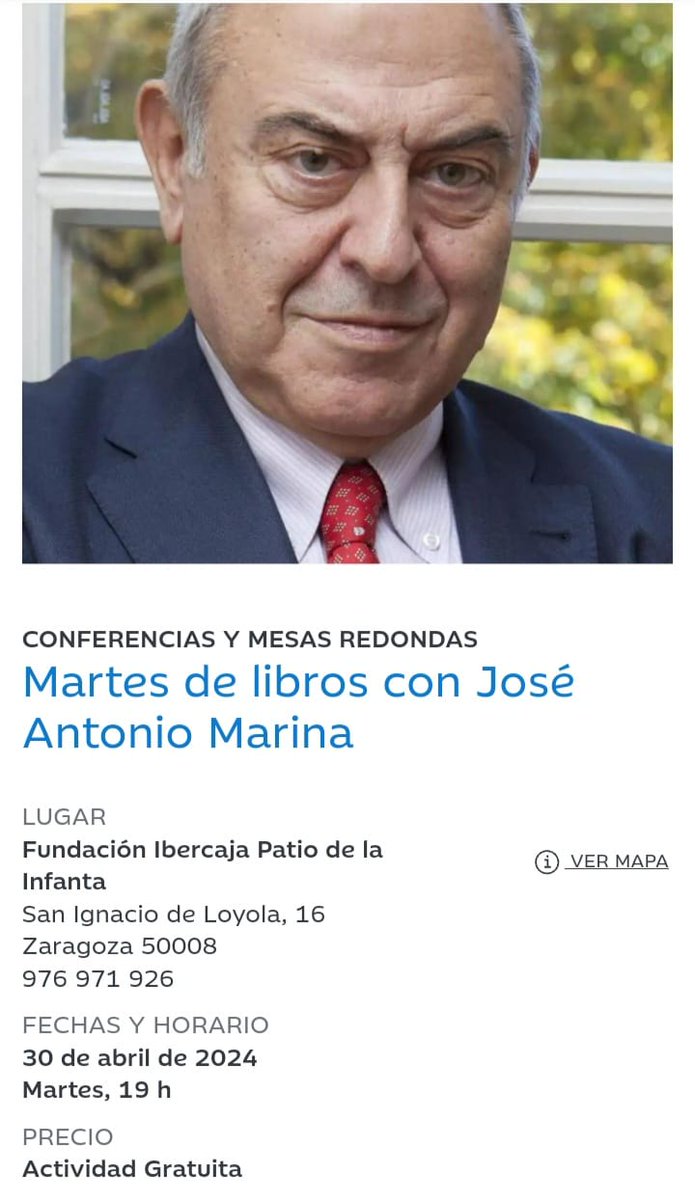 #AgendaParís🗓️ 📖 Presentación de 'Historia universal de las soluciones' del filósofo José Antonio Marina @panoptico_el, publicado por @EditorialAriel, dentro del ciclo 'Martes de Libros' de @FundIbercaja. 📅Martes, 30 abril 🕖19 h. 📍Patio de la Infanta 👉libreriaparis.com/blog/2024/mart…