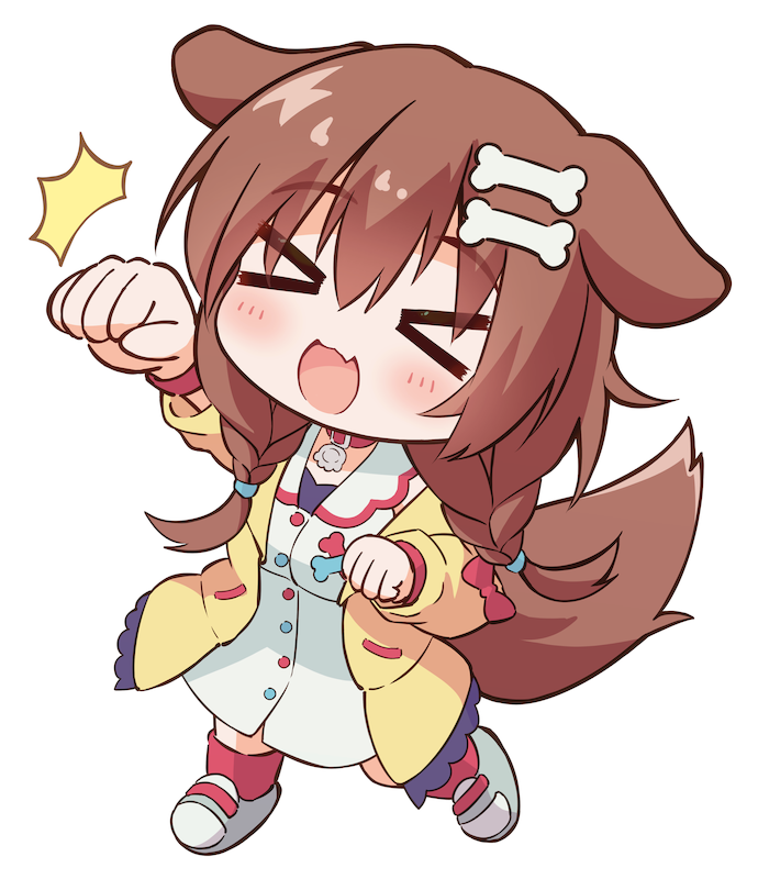 戌神ころね ,戌神ころね(通常) 「おらよー!(しばきあげパンチング)#できたてころね 」|水無月みずのイラスト