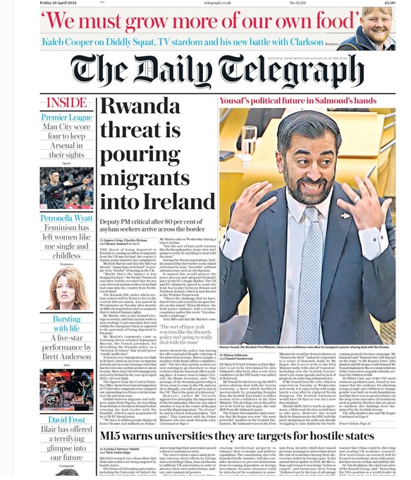 Anything interesting on the front pages of British newspapers today? You can read the article free at MSN here msn.com/en-us/news/wor… Micheal Martin blaming others for our out of control asylum system, but the problems started several years ago...