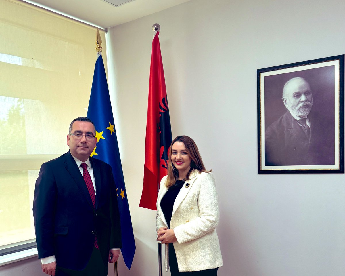 I was very pleased to have a courtesy meeting with The Ambassador of the Republic of Türkiye to Albania, Mr. Tayyar Kağan. • Albania praises the strategic partnership and traditionally very good and friendly relations with Türkiye. 🇦🇱🤝🇹🇷