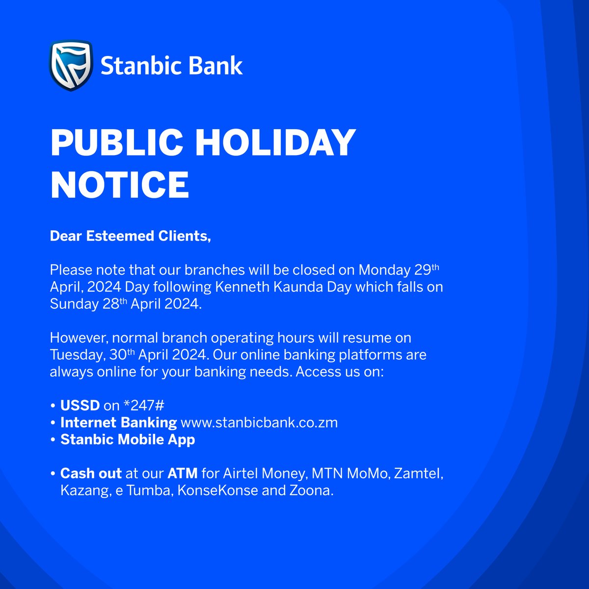 Stanbic Bank Zambia (@StanbicBankZM) on Twitter photo 2024-04-26 09:58:56