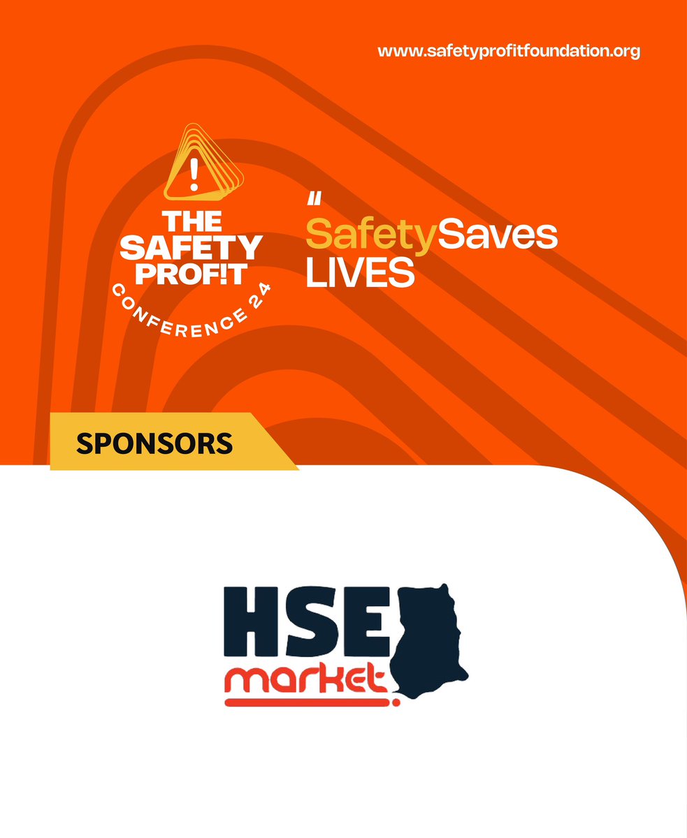 Introducing our final sponsor, HSE Market Ghana! They empower safety in Ghana's workplaces and are your go-to B2B marketplace for all things health, safety, and environment (HSE). We are thrilled to have them onboard !! #SafetySavesLives #thesafetyprofitconference #tspc