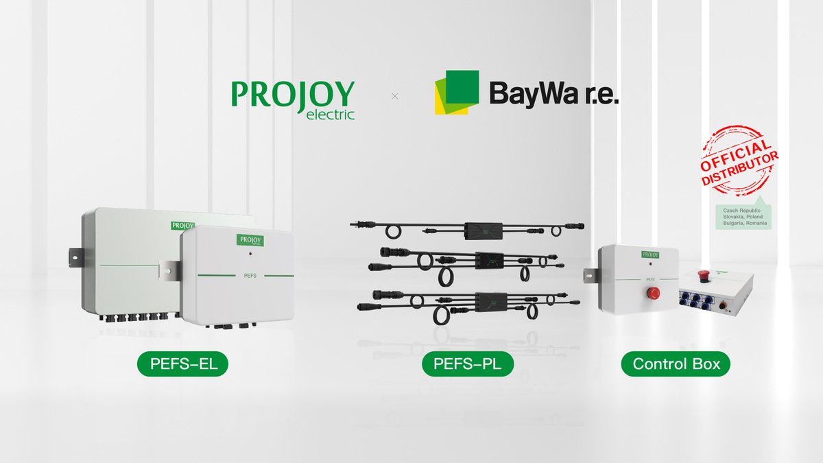 🎉🎉We are proud to announce that BayWa r.e. has been authorized by Projoy Electric as the official distributor for distributing all series of firefighter safety switches in the Czech Republic, Slovakia, Poland, Bulgaria, and Romania. #ProjoyElectric #baywa #rapidshutdown