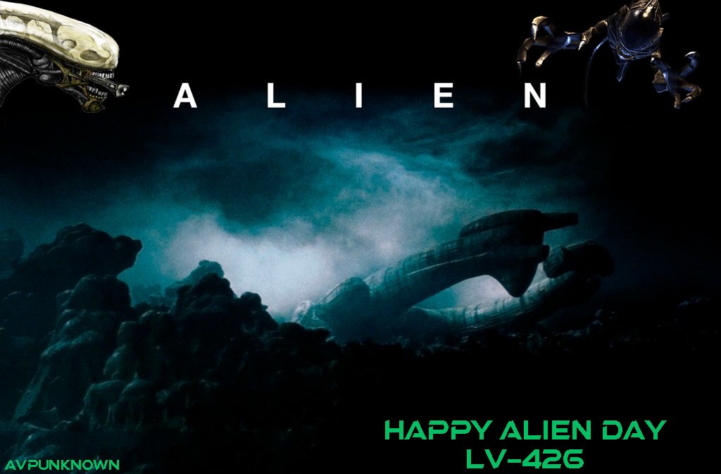 HAPPY ALIEN DAY! #AlienDay #AlienDay2024 #Alien #Aliens #Xenomorph #XenomorphXX121 #AlienvsPredator #AliensvsPredator #drones #xenos #aliensday #lv426 #xenomorphs #avp2 #avp2game #aliensvspredator2 #avpunknown #avpgalaxy #avpcentral #discord #media #news