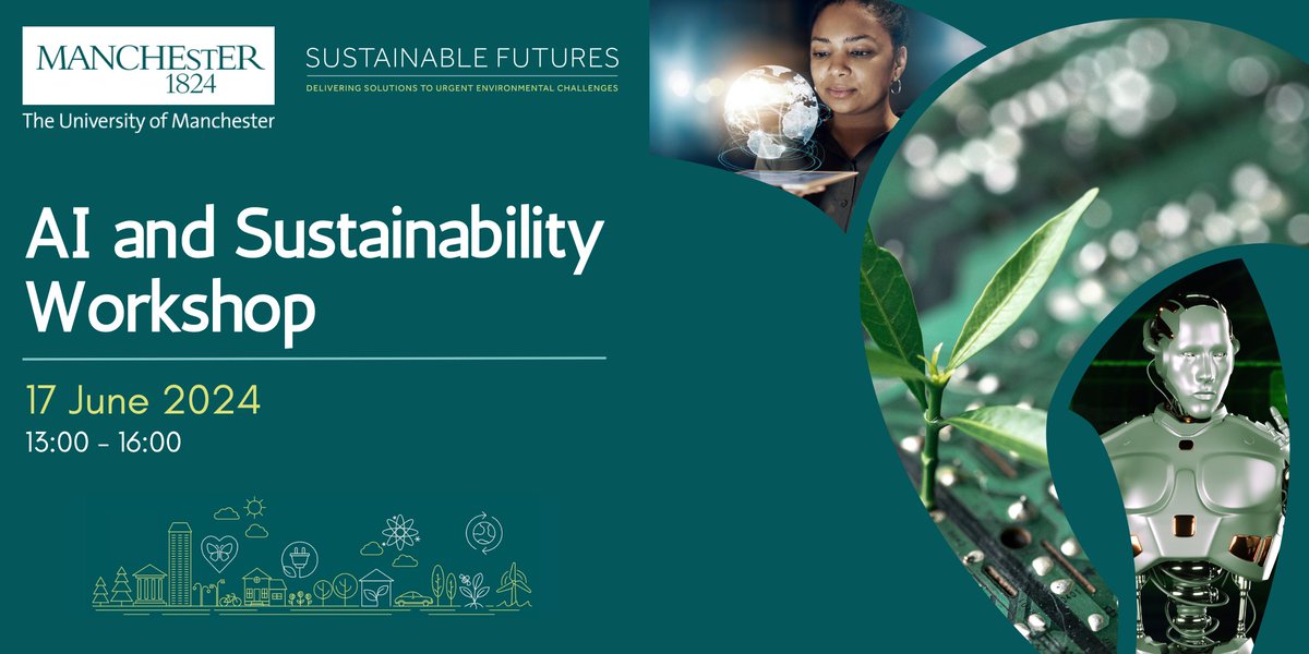 🌱Interested in #AI & #Sustainability? Join us for the AI & Sustainability workshop at @RoyceInstitute to explore how AI can enhance environmental sustainability. Open to @OfficialUoM academics eligible to co-supervise PhD candidates: tinyurl.com/5n7mxx6w @DigitalUoM @UoMSust