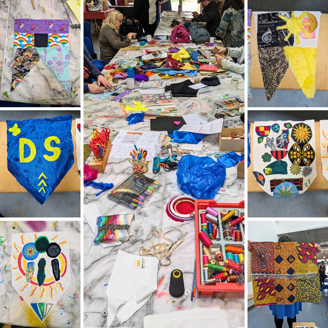 We had a fun morning at Creative Cuppa with <a href="/knowlewestmedia/">Knowle West Media Centre (KWMC)</a> running a Flag Up Your Identity workshop for Diaspora Festival, run by <a href="/danartists/">Diverse Artists Network</a>.  

We'll be at the closing ceremony on College Green on Monday 6th May waving our flags!