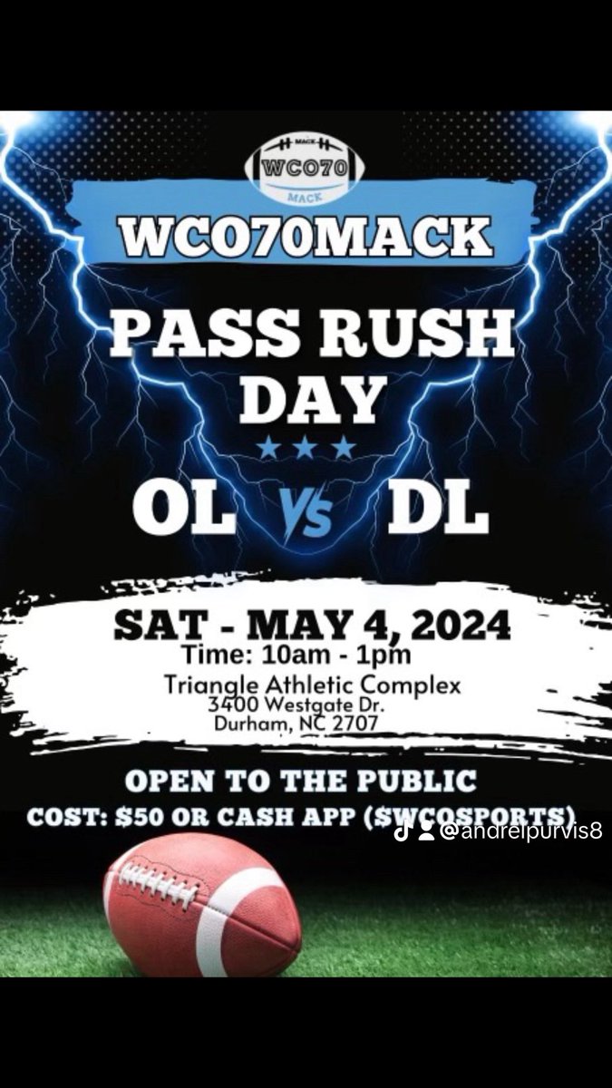 Time to get ready for camp season!!! 90 minutes of skill@and 90 minutes of OL v DL Hybrids are Welcome also !!! Let’s Get Better!!! WCO70MACK WE ARE TRAINED TO GO!!!