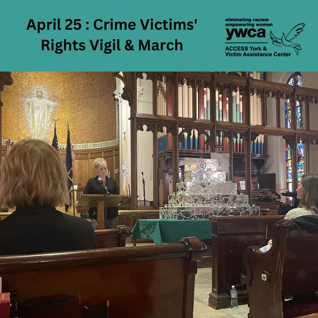 York County Crime Victims’ Rights Coalition held their 38th Annual Crime Victims’ Rights March and Candlelight Vigil to honor and remember all crime victims. Thank you to Crystal Perry, our Community Education Director for representing us as a guest speaker. #connectedcommunities