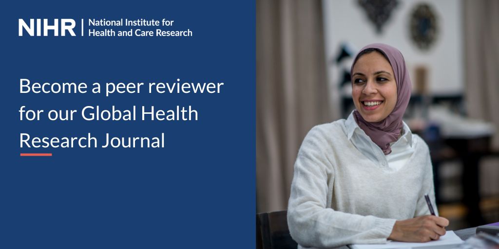 Become a peer reviewer for our Global Health Research Journal! We’re looking for qualified candidates to help maintain and improve the quality of our research as peer reviewers. LMIC applicants are welcome and encouraged. Learn more and register: nihr.ac.uk/researchers/ha…