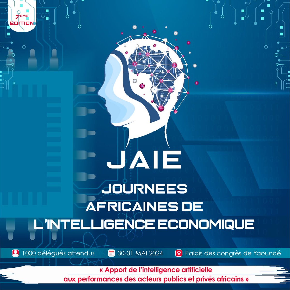 Si, en qualité de sponsor ou de simple participant, vous souhaitez être de la 7ème édition des #JAIE2024 , contactez-nous sans délai.  Informations et inscriptions sur le site de l'événement :  les-jaie.info.

#MarchéAfricain #IntelligenceEconomique #DueDiligence #CAVIE
