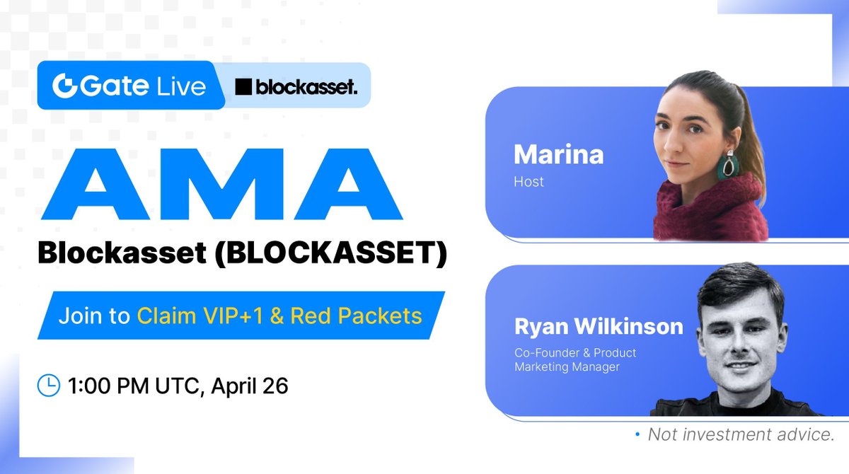 🎙 #GateLive AMA - Blockasset (BLOCKASSET) will Start Today ⏰ Attend the AMA at 01:00 PM (UTC) 📍 Set a Reminder >> gate.io/live/video/206… #BLOCKASSET @Blockassetco