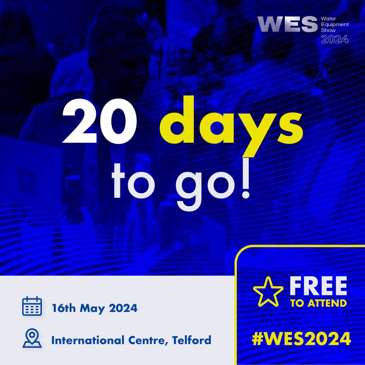 The Water Equipment Show is just 20 days away, so time is running out to secure your place. Don't miss out!

Register now: bit.ly/WES24_Register…

#WES2024 #NetworkingEvent #BusinessExpo