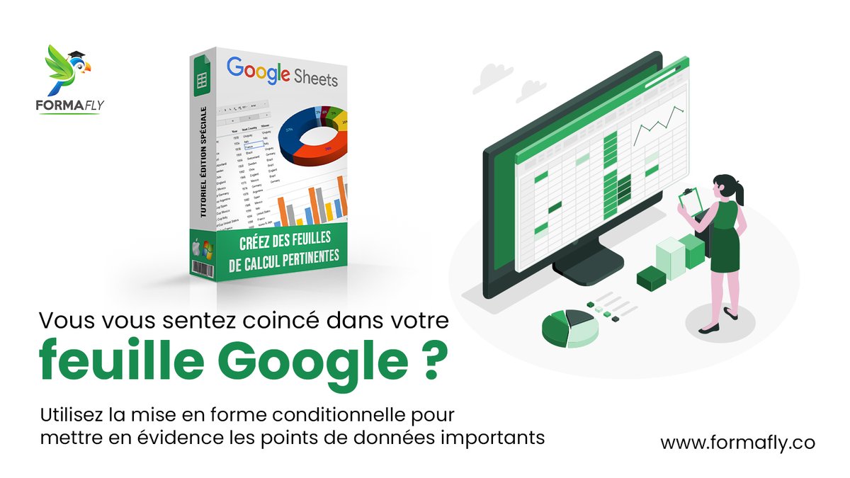 formafly's tweet image. Utilisez la mise en forme conditionnelle dans Google Sheets pour faire SAUTER les nombres importants de la page ! 

 #googlesheetstips 
#datavisualisation