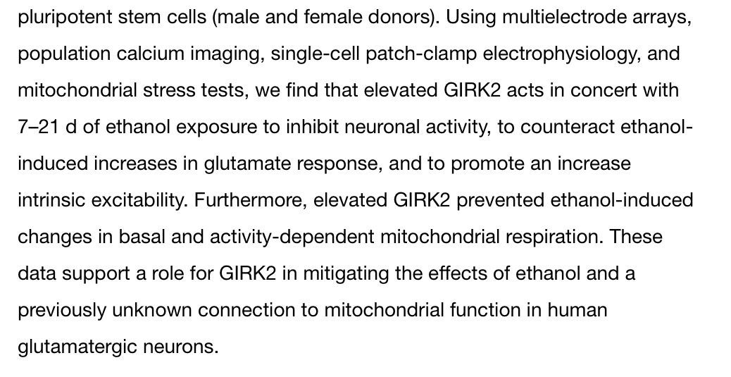 GWAS: Upregulated GIRK2 #IonChannels Counteracts Ethanol-Induced Changes in Excitability and Respiration in Human Neurons | Journal of Neuroscience buff.ly/4b5L778
£€$¥