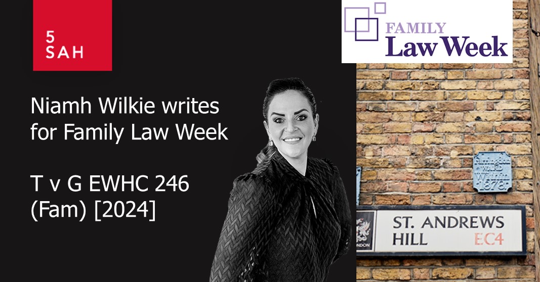 Niamh Wilkie writes for @familylawweek T v G EWHC 246 (Fam) Following Court of Appeal decision to set aside an order for return of a child from England to USA, 1980 Hague Convention, the father’s application was remitted to court for determination bit.ly/44dbHZP