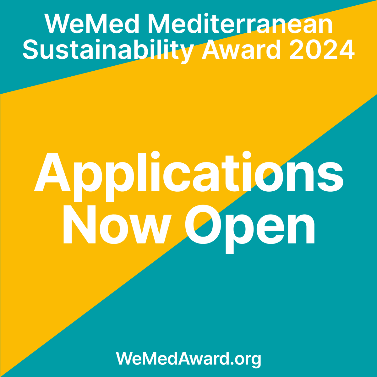 📣The 4th edition of the WeMed Award 🏆 is now open for applications. This year, the award recognizes success stories of sustainable businesses in the #BlueEconomy based in the Southern #Mediterranean. 🌊 👉 wemedaward.org #CircularEconomy #Sustainability #WeMedAward