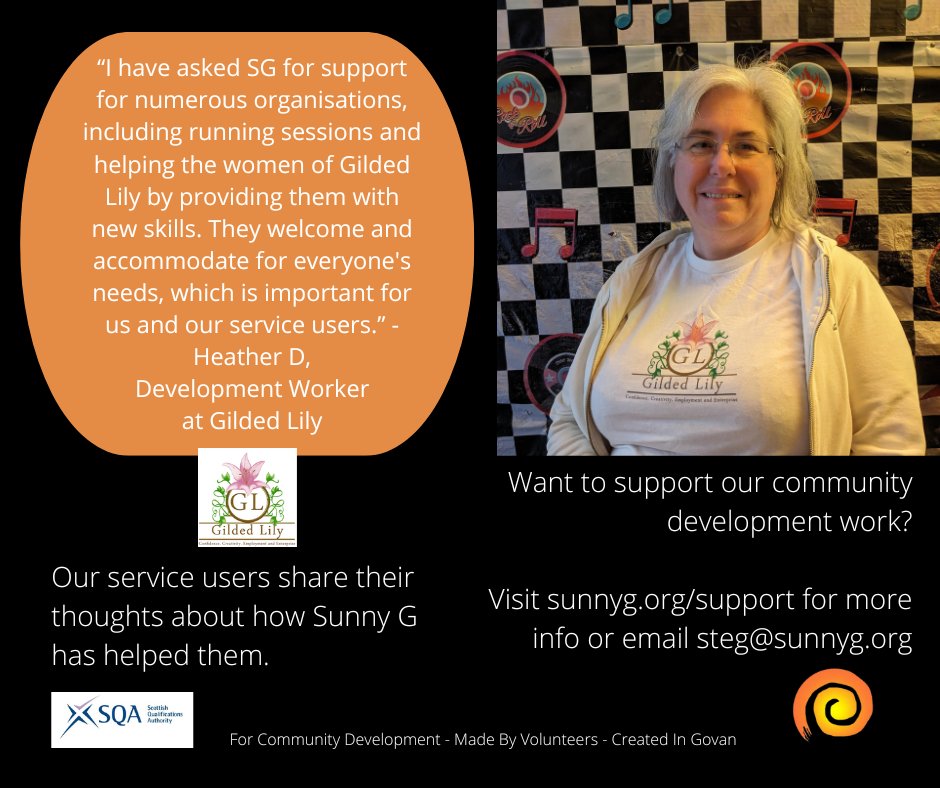 We help people reach positive destinations. 'I have asked SG for support for numerous orgs inc running sessions & helping the women of @GildedLilyCic by providing them with new skills. They welcome & accommodate everyone's needs, which is important.' - Heather
