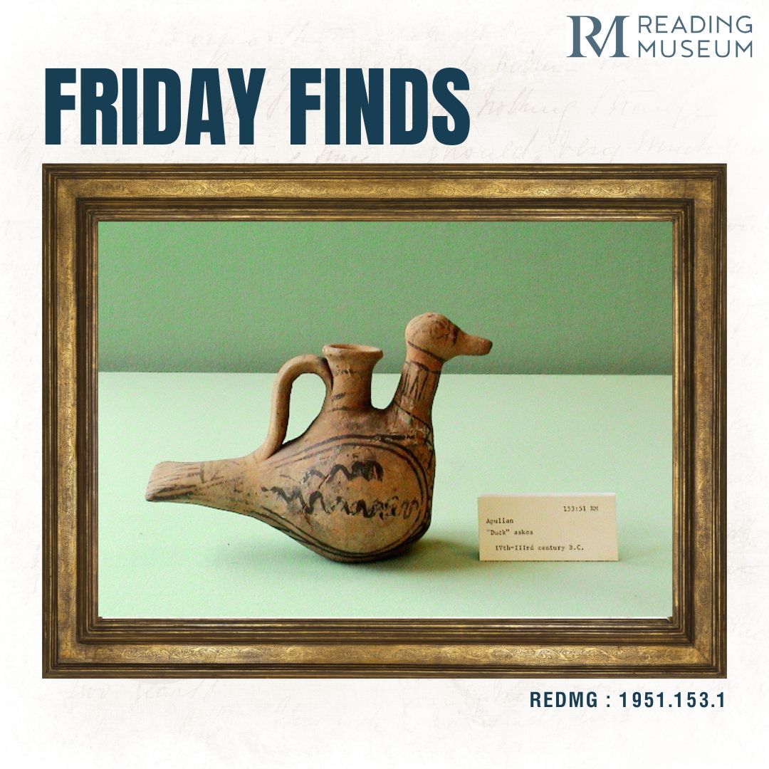 The first 'Friday Find' from our collections team is this adorable duck-shaped askos (small pottery vessel from ancient Greece) 🦆 This little guy dates from around 400-300BC! We don't know exactly where he was found, but he's likely to be from Apulia in sunny southern Italy ☀️