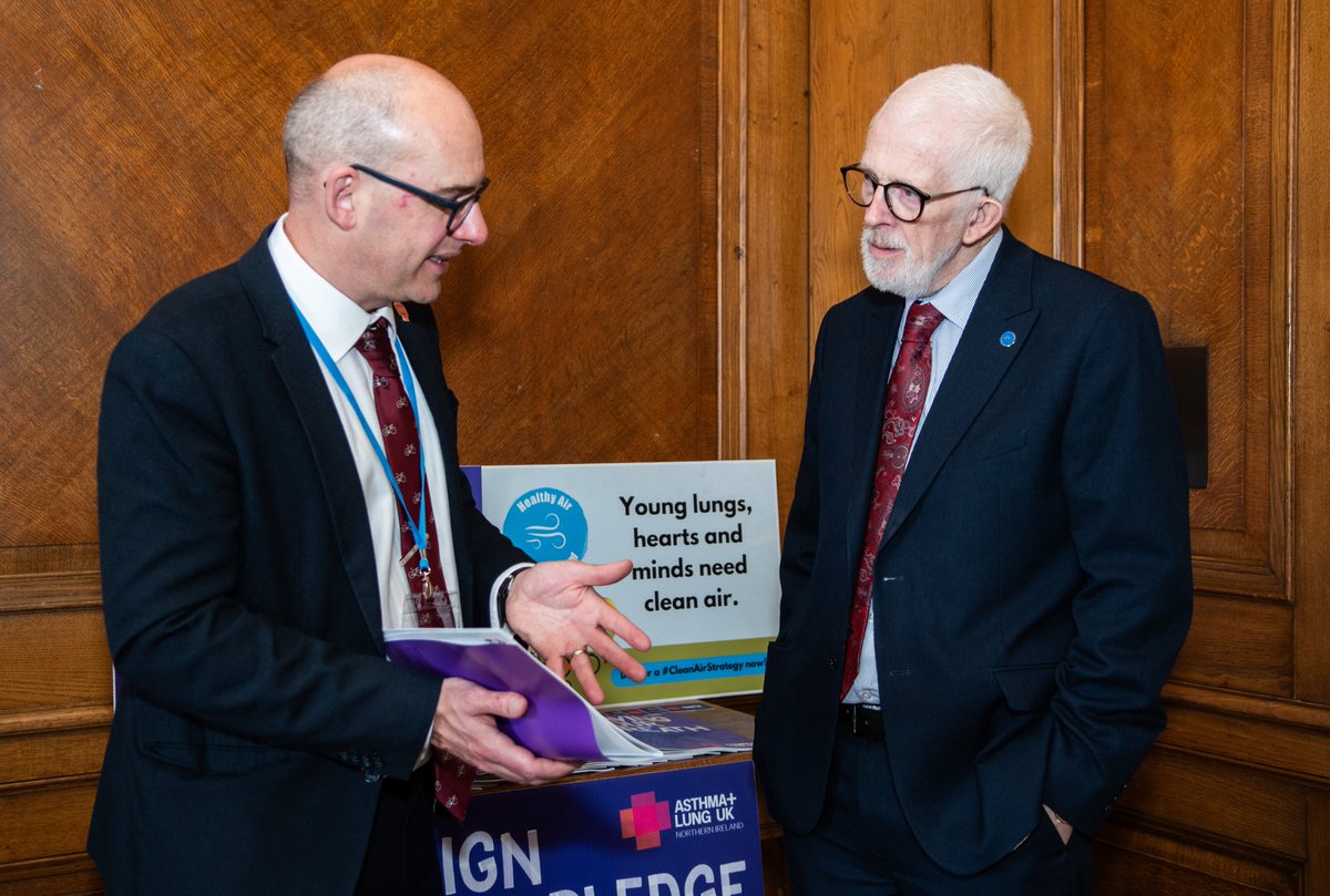 Thank you @stewartcdickson for attending our event at Stormont to launch our new report, 'Saving your breath'. We must tackle the lung health crisis in NI and your support is appreciated. asthmaandlung.org.uk/saving-your-br…
