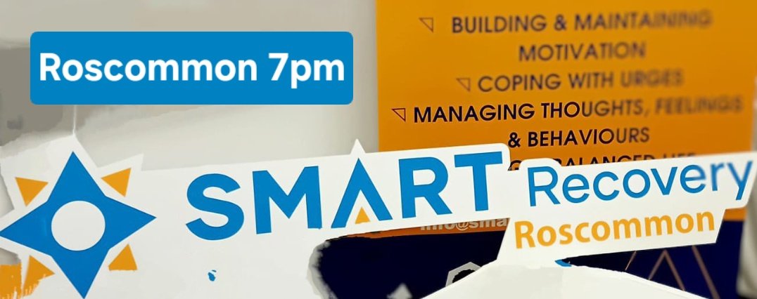 Join us this evening 7pm for free, confidential, mutual aid peer support with ANY type of Addicitve behaviour. Eircode F42N677.