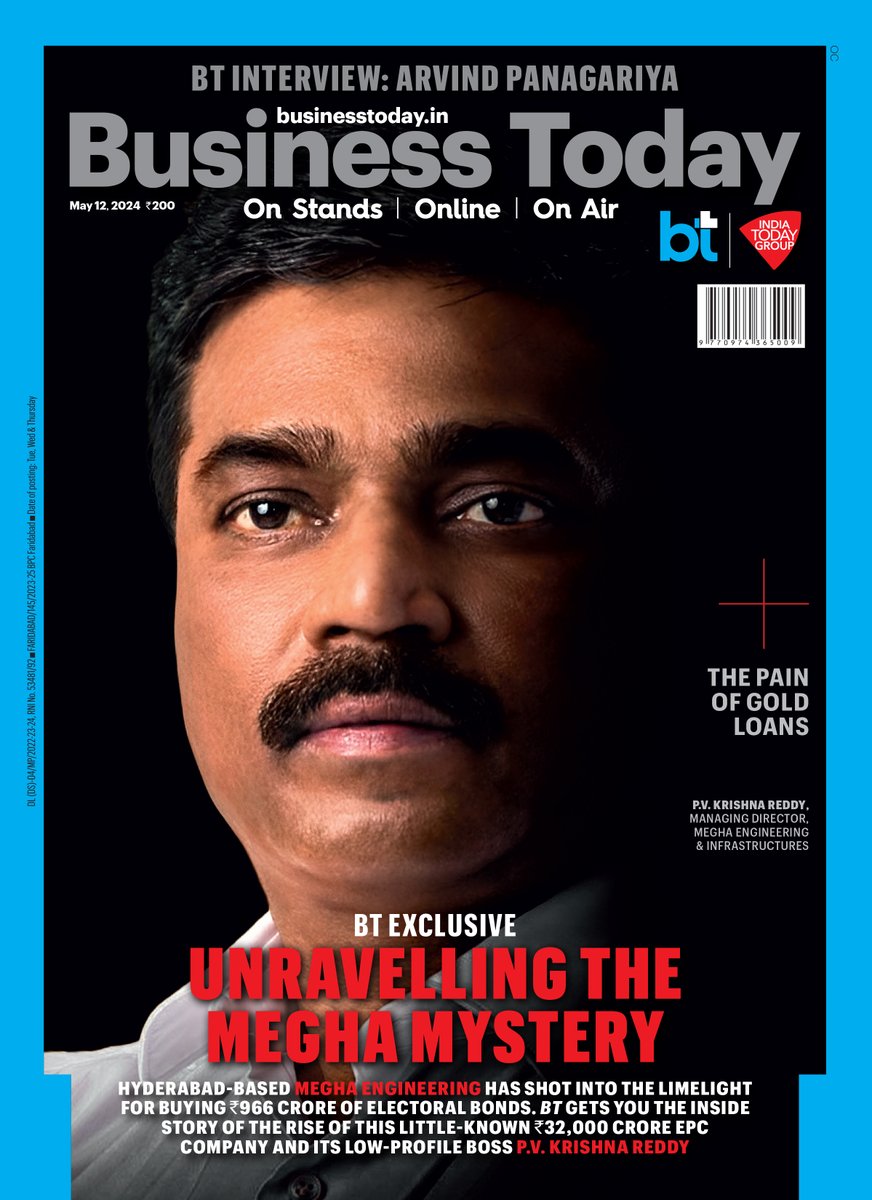 #BTMagazine | Amid Supreme Court revelations on #ElectoralBonds, @MEIL_Group has emerged as a key donor with Rs 966 cr. In a rare interview with @business_today Magazine, MD P.V. Krishna Reddy opens up about the firm's phenomenal rise Read #BTImmersive: tinyurl.com/5br3ym6b