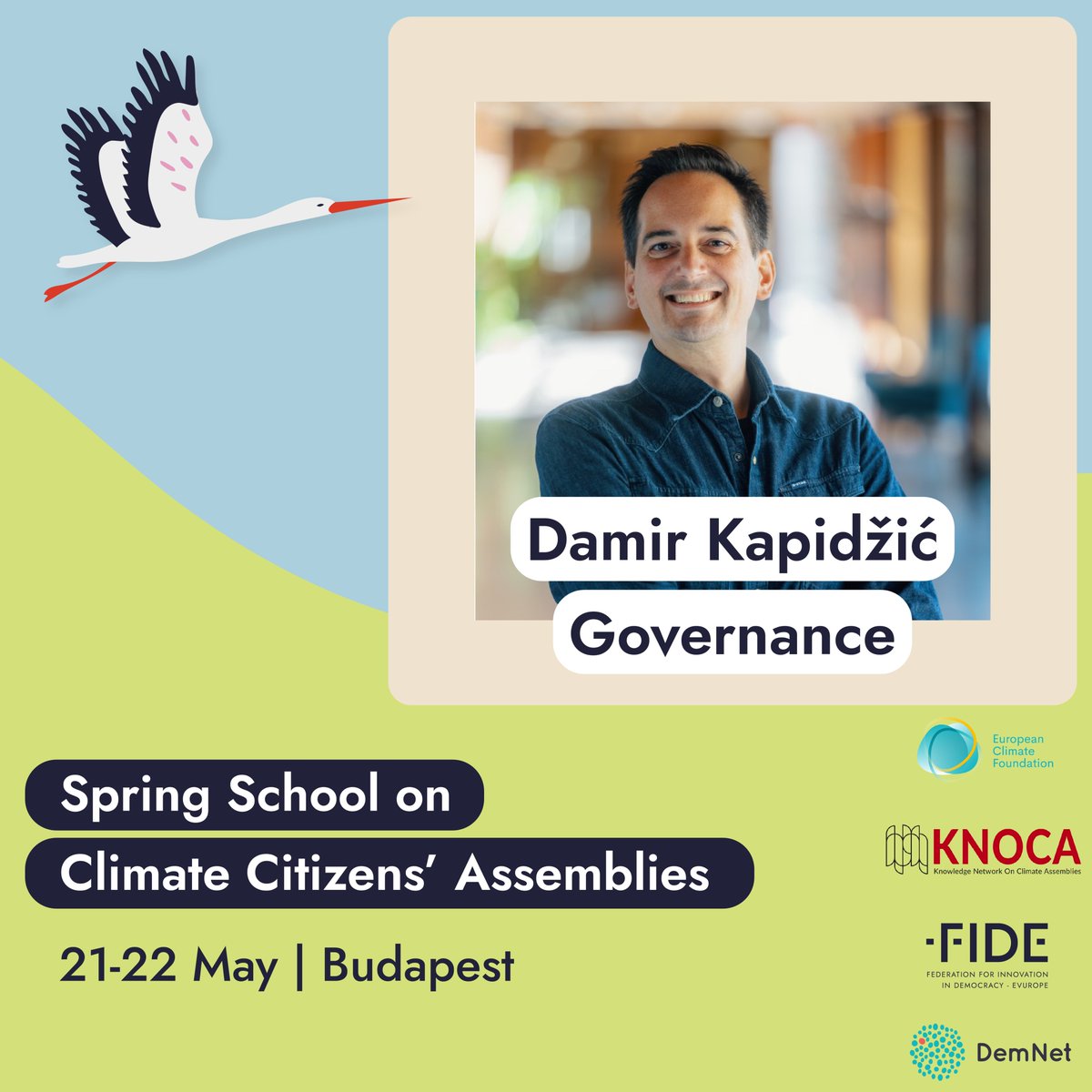 🌿The second speaker of Spring School On Climate Citizens’ Assemblies is @DamirKapidzic. Damir has advised several deliberative processes and citizens’ assemblies in Bosnia Herzegovina. This year, he will share his experiences on governance. 📌 Register: lnkd.in/dGDtPzF8