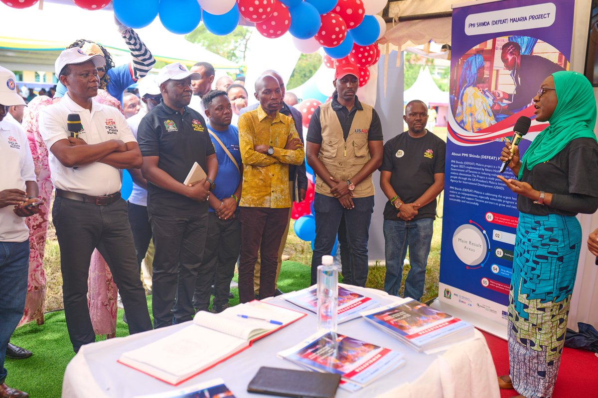 Since 2006, @PMIgov, through the combined efforts of @USAID and @CDCgov, has been honored to partner with 🇹🇿 to combat malaria 🦟investing almost $750 million. Celebrating #WMD in Tabora is Hon. Dr. Godwin Mollel listening to partner updates. @Wizara_afyatz @usembassytz @USAIDGH