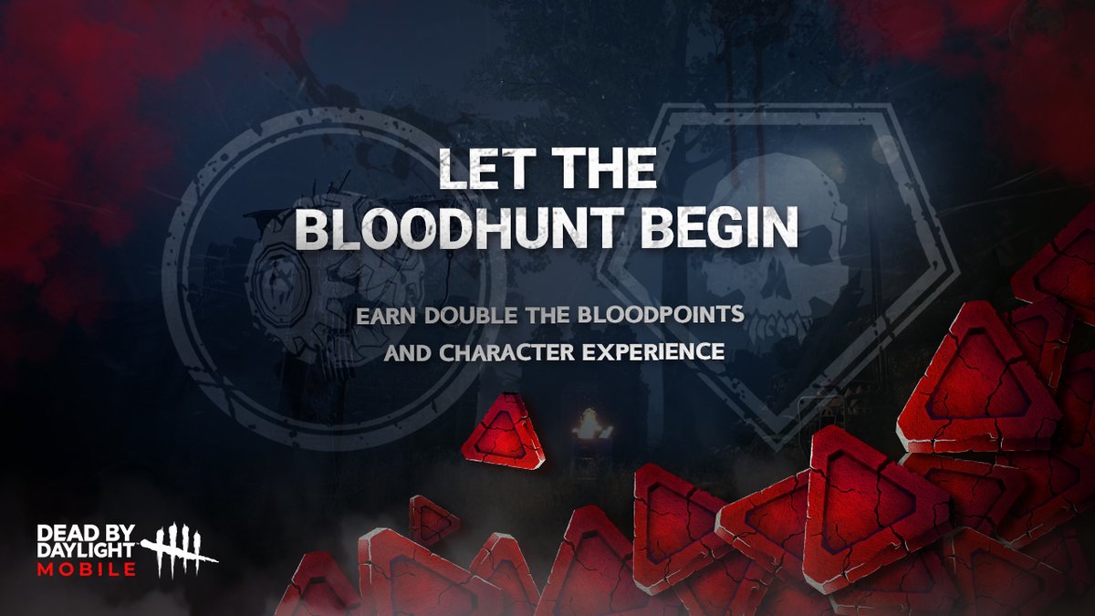 Bloodhunt Weekend Event Period: 04-26-2024 at 3:00 AM to 04-29-2024 at 2:59 AM (ET) During the event, take part in Trials with any Character to earn double EXP and Bloodpoints.