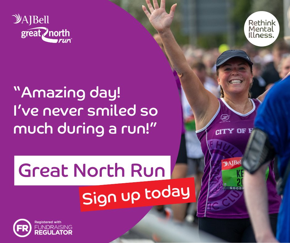 🏃 We have limited places left for the biggest half marathon in the world – the Great North Run! You’ll have an incredible experience as you run the 13.1 miles from Newcastle to the coast at South Shields. Register now for just £20 👉 bit.ly/3WnsF5M